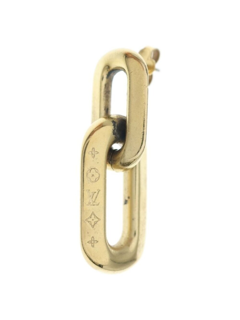 Louis Vuitton Book le Doreille Double Maillon PM Earrings Gold - Picture 1 of 6